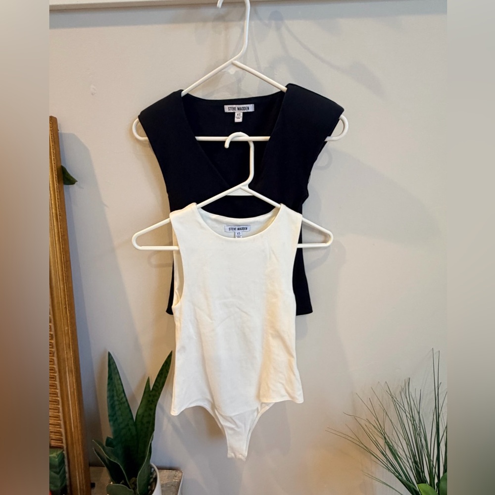 Steve Madden bundle XS 2-bodysuits Black and Ivory